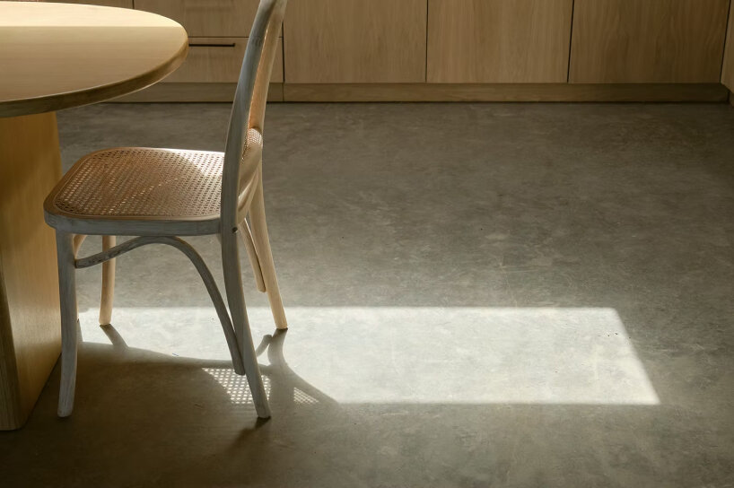 the concrete also serves as the flooring