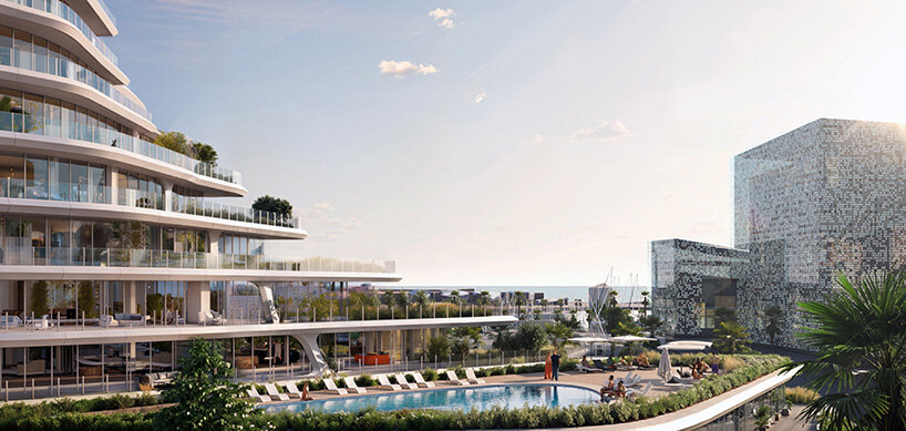 zaha hadid architects' 21-story tower leads neighborhood regeneration proposal in malaga