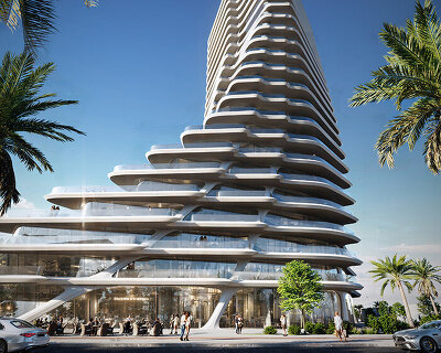 zaha hadid architects' 21-story tower leads neighborhood regeneration proposal in malaga