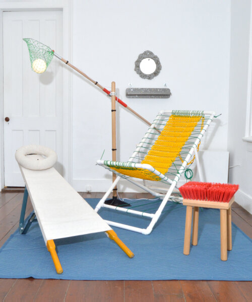 nuts + bolts exhibition in NY shows hardware store supplies as DIY chairs, tables and lamps