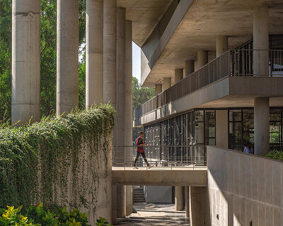 cadence architects designs monumental library for engineering school in india