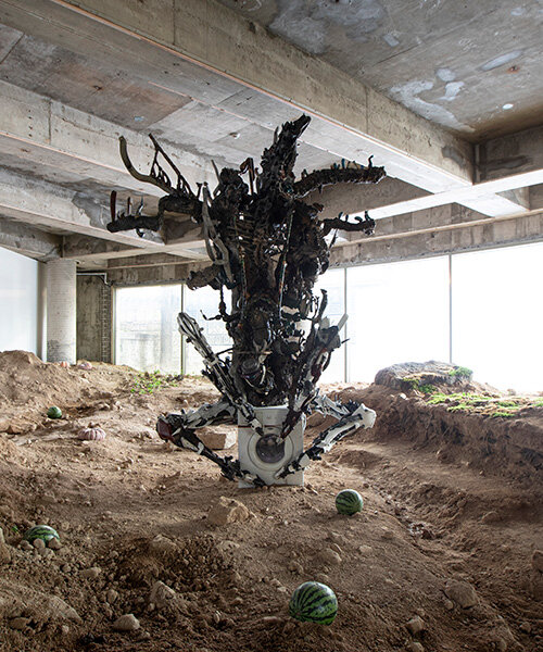 adrián villar rojas transforms seoul's art sonje center into a decomposing ecosystem