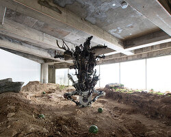 adrián villar rojas transforms seoul's art sonje center into a decomposing ecosystem