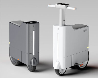 autonomous personal vehicle trego runs with users and turns into mini scooter after exercise