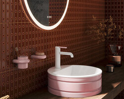the barbie x HEWI bathroom collection extends to homes, hotels and maternity wards