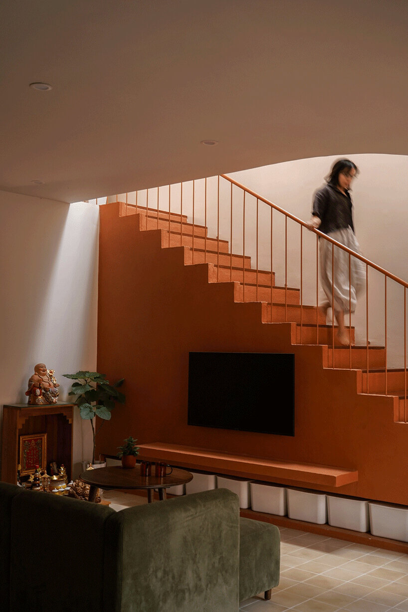 Estudio de campo vietnamita de ladrillo transpirable Hogar de múltiples generaciones