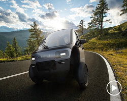 e-mobility company CIXI's three-wheeled 'vigoz' pedal car travels at highway speeds
