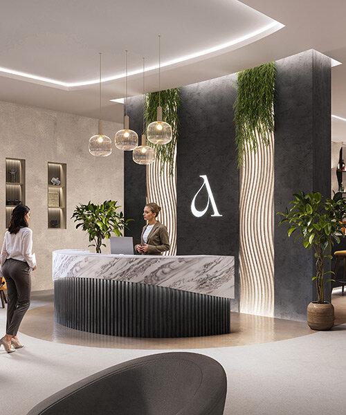 corian® solid surface shapes, curves and backlights hotels from spas to sculptural walls