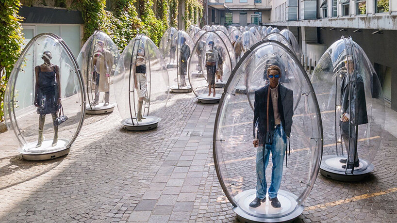 Diesel cerrado 55 SS26 Apariencia Milan Fashion Week Show Interior Transparent Huevo