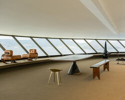 oscar niemeyer's monumental museum frames brazilian design exhibition by galerie philia