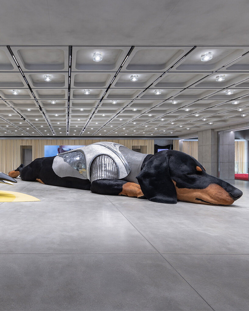 gentle monster's haus nowhere opens in seoul with giant breathing dachshund installation
