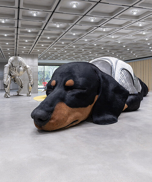 gentle monster's haus nowhere opens in seoul with giant breathing dachshund installation