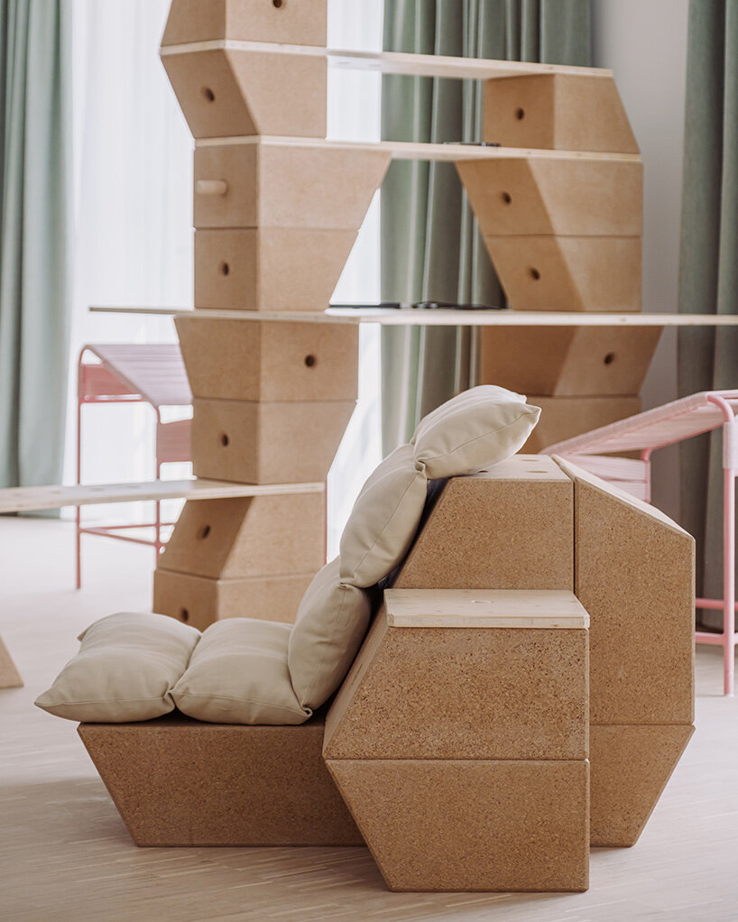 smarin crafts children's space with cork furnishings by smarin at triennale milano