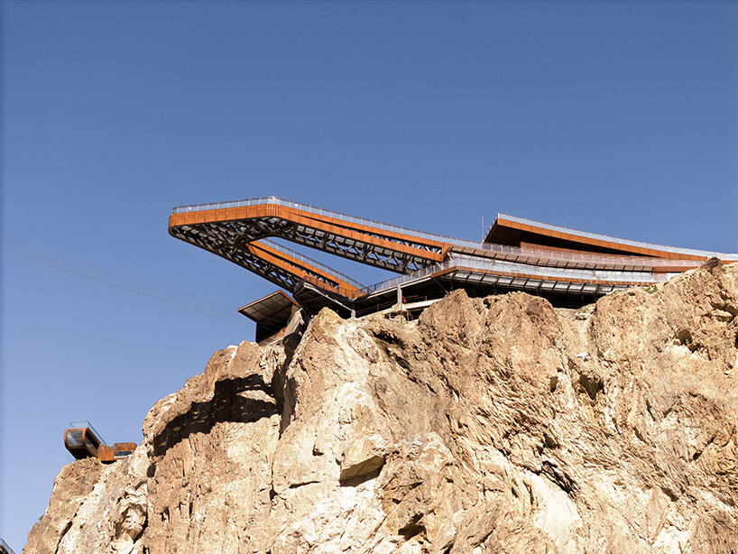 cantilevered glass walkway by archermit hovers 130 meters over tibet's canyon