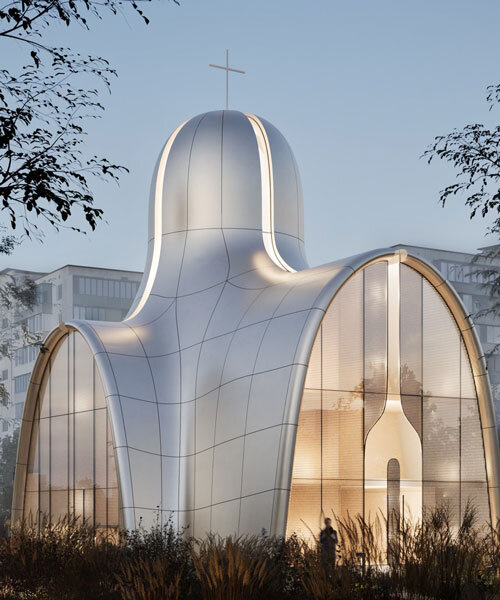 aranchii architects' holy trinity church in kyiv combines sacred space and air raid shelter