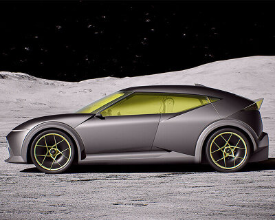 hyundai's concept three EV glows with lemon-tinted glass and parametric pixels