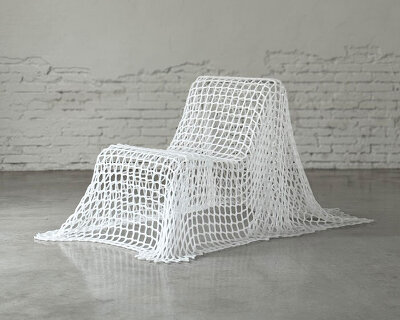 discarded polypropylene nets reshape into permeable functional sculptures by iranzo