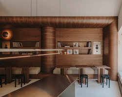inspired by japanese listening bars, isern serra's JAÇ hifi café opens in barcelona