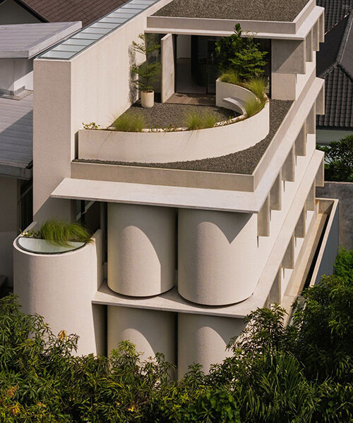 isso architects sculpts soft interiors with solid concrete for compact ABC flats in jakarta