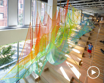 MIT museum video traces how janet echelman translates climate data into woven art
