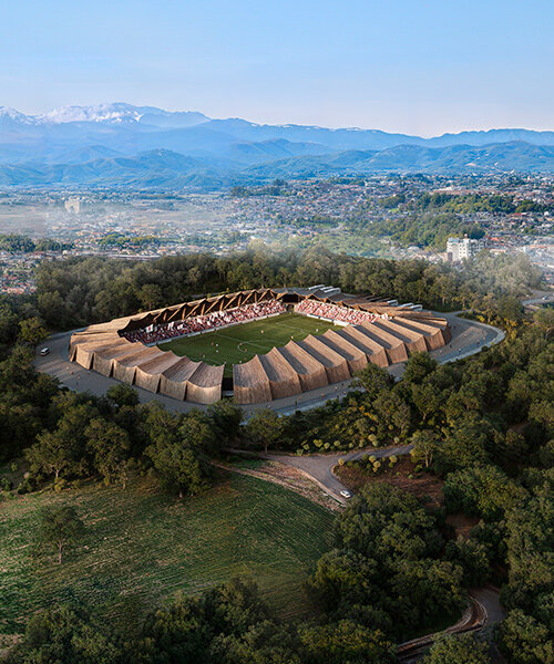 japan's first circular timber soccer stadium to be built in fukushima