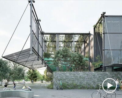 double-skin facade with solar panels and green walls reimagines shanghai power substation