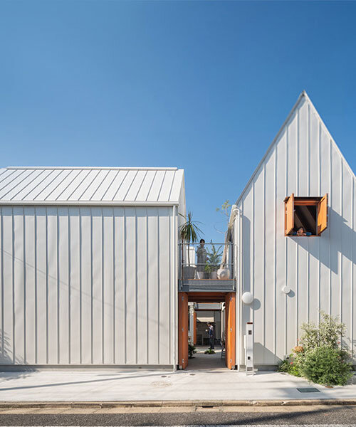 four interconnected volumes enclose courtyard family house in tokyo by takeshi hosaka