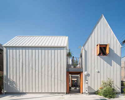 four interconnected volumes enclose courtyard family house in tokyo by takeshi hosaka
