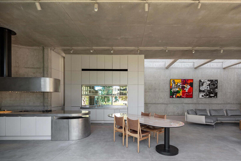 lebanon house by EAST architecture studio doubles as art gallery under sculptural roof