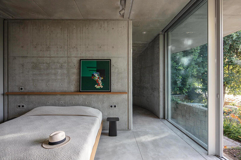 lebanon house by EAST architecture studio doubles as art gallery under sculptural roof