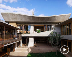 curving eaves top chinese residence’s courtyards and sky-well volumes by xian architects