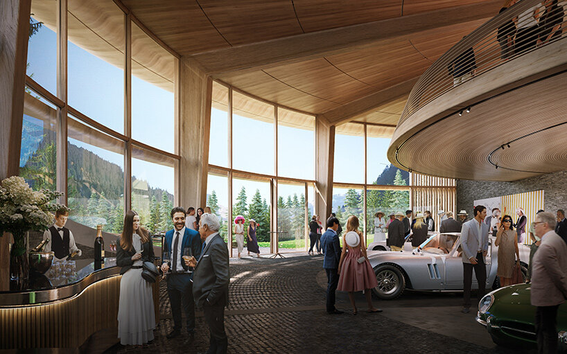 Foster + Partners construye la galería de arte y autos en Gsaad, Suiza