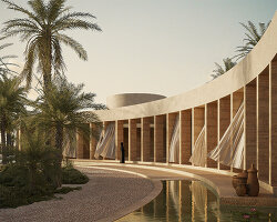 rammed earth and windcatcher roofs shape farm village in abu dhabi by inca hernandez