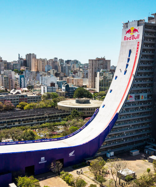 biggest functional skate ramp ever rises in brazil with curved surface made of plywood panels
