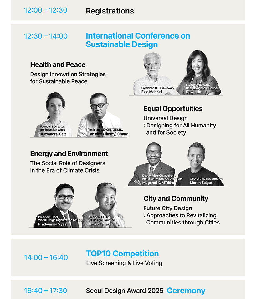 SEOUL Design Awards 2025 anuncia a los 10 mejores finalistas y vota desde el principio