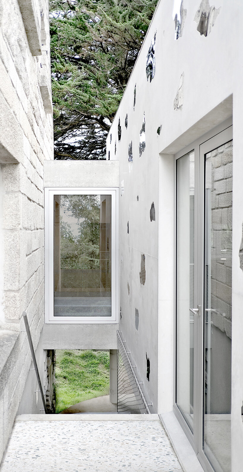 Tirai Geser Tirai Ekologis Tempat Tinggal Berpakaian di Mesure Studio Cork di Brittany, Prancis