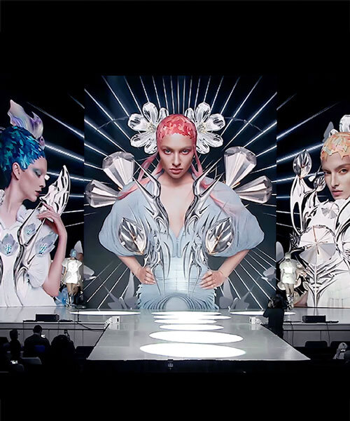 organic motion graphics and futuristic typography compose dany vo's aveda congress runway