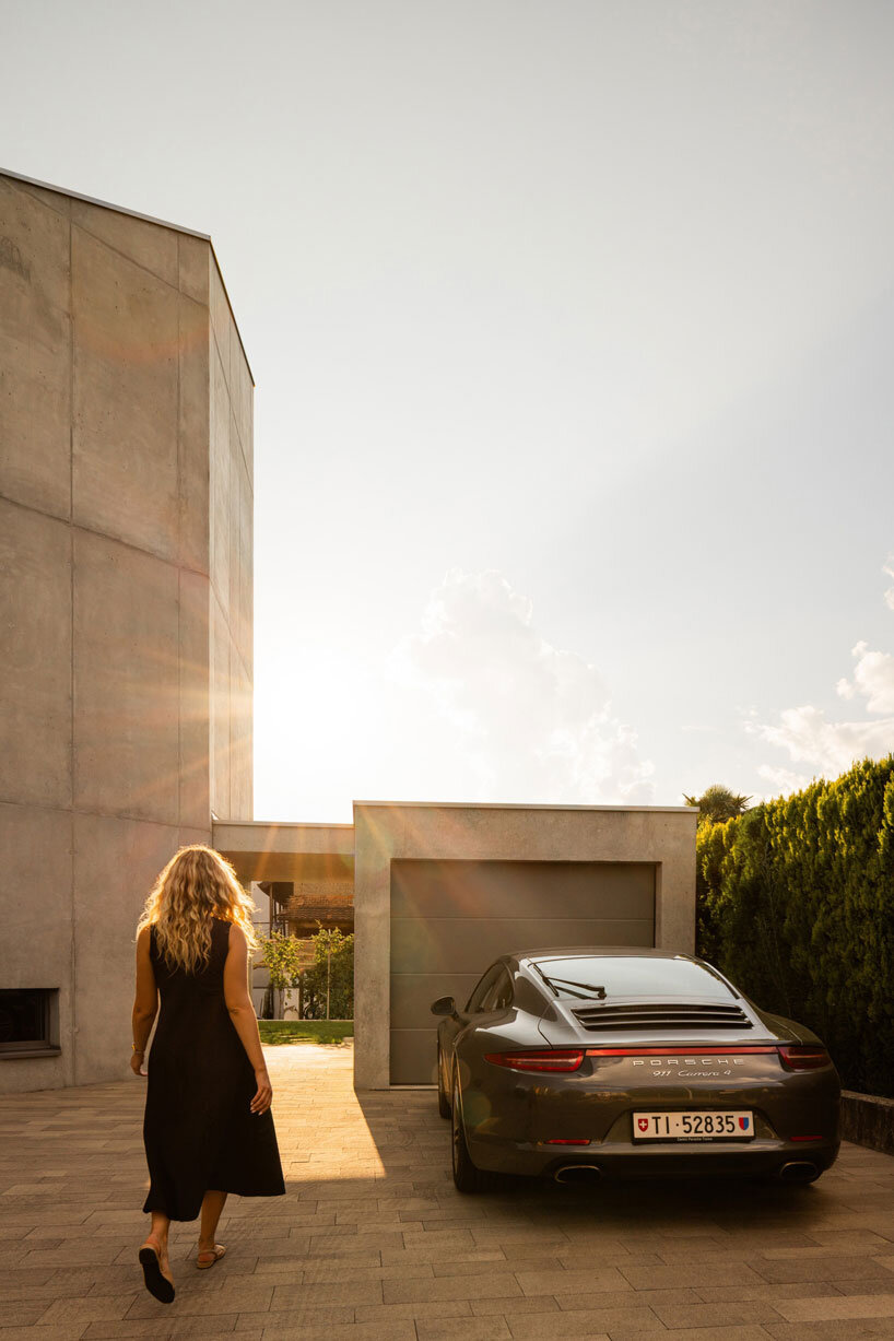cuts and voids carve swisshouse xl's solid octagonal block by davide macullo architects