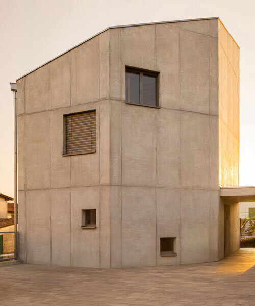 cuts and voids carve swisshouse xl's solid octagonal block by davide macullo architects