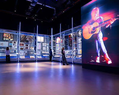 unseen ziggy guitar revealed at V&A's david bowie centre in london ahead of opening