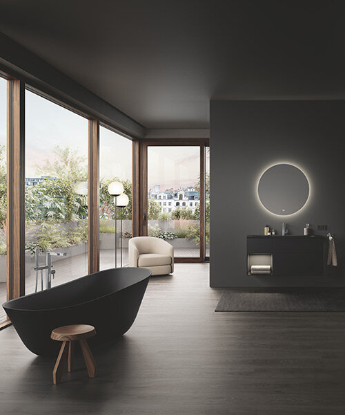 villeroy & boch dissolves boundaries in the bathroom with pure black collection