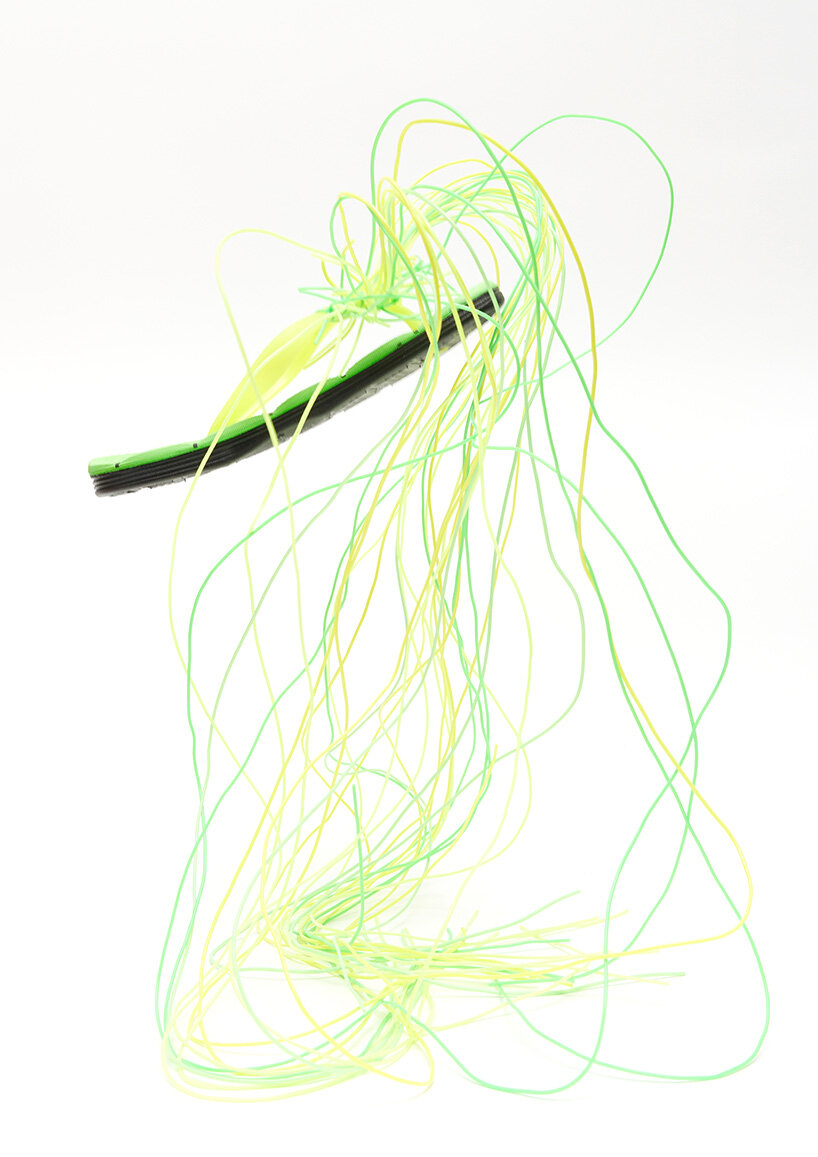 watch: collective orchestra of 201 flip-flops beats at meriem bennani's paris installation