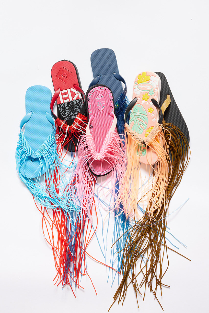 watch: collective orchestra of 201 flip-flops beats at meriem bennani's paris installation