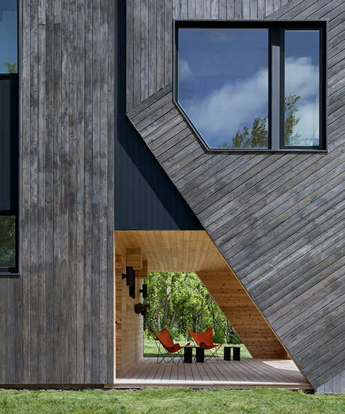 FORMA's 'house on a hill' is a sculptural, cedar-clad box in upstate new york