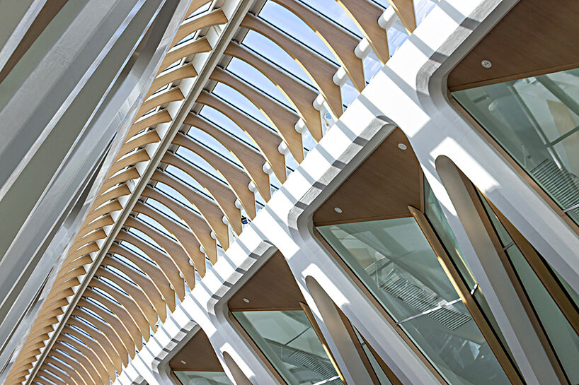 new photos show rhythmic structure of belgium’s 'gare de mons' by santiago calatrava