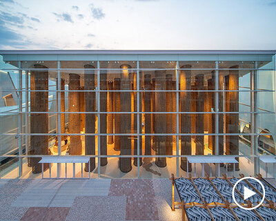 UAE pavilion at expo 2025 osaka soars 16 meters high with 90 palm-made columns