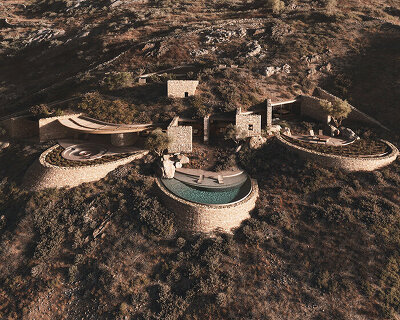 petal-like terraces open greek island residence by aristides dallas toward the aegean horizon
