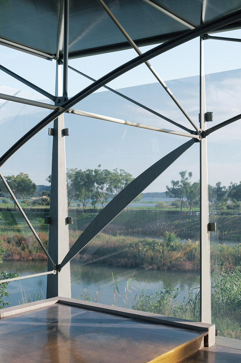 atelier guo's moonlit pavilion rises from the remains of an abandoned greenhouse in china