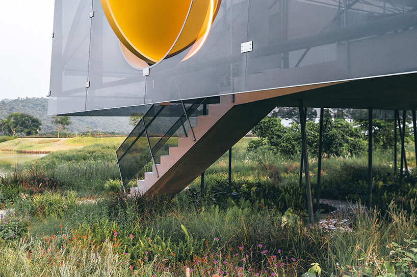 atelier guo's moonlit pavilion rises from the remains of an abandoned greenhouse in china