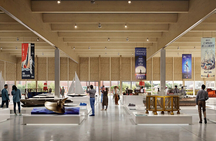 BIG wins congress center competition in france with roofline echoing waves of the seine